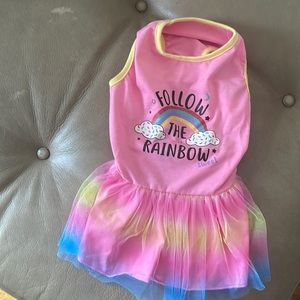 Dog rainbow tutu